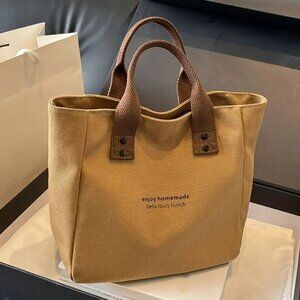 NWT - Small Canvas Tote Bag with Handles (SKU #0477)